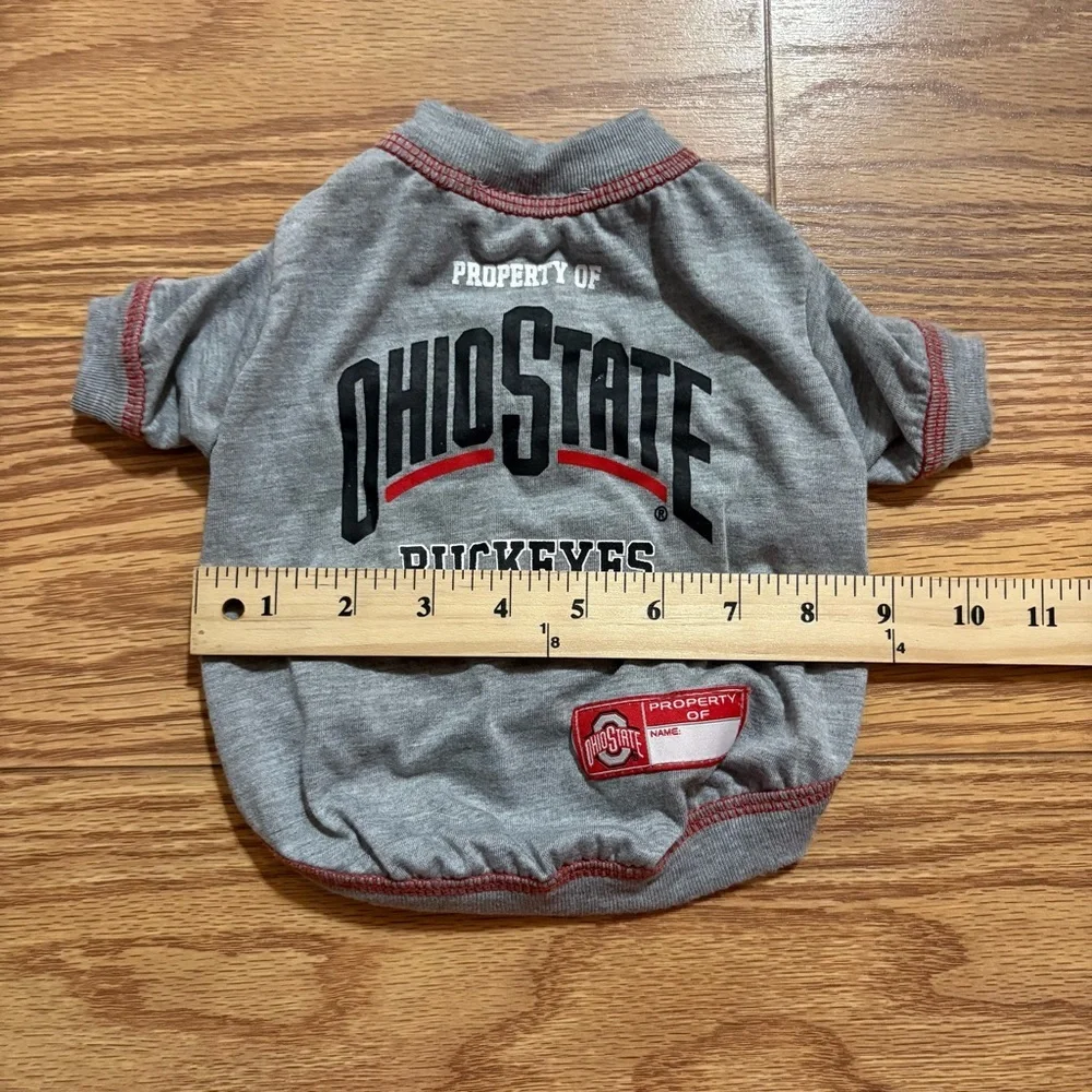 NCAA OSU Ohio State Buckeyes Pet Life Dog Shirt XS
